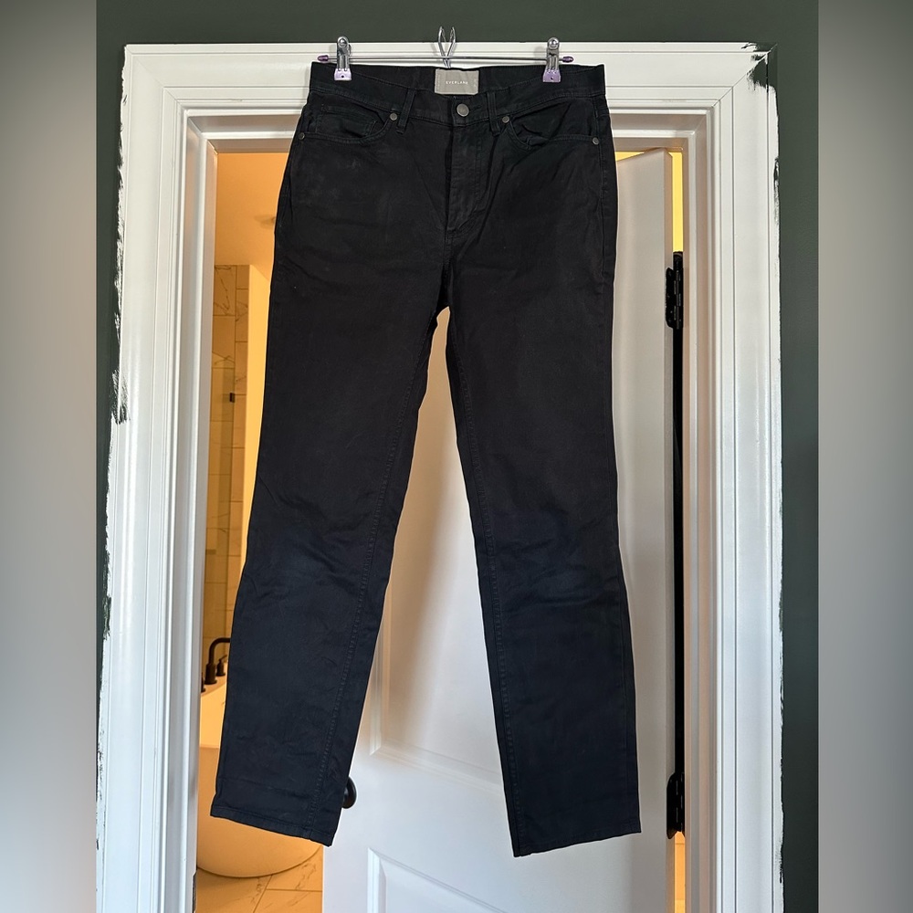 Everlane Black Midweight Twill Pant